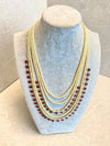 Multi Strand Pearly Mala - Ruby - SOKORA JEWELSMulti Strand Pearly Mala - RubyNECKLACE SETS