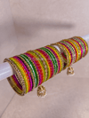 Multicolour and Jhumka bangle set - SOKORA JEWELSMulticolour and Jhumka bangle setBANGLES