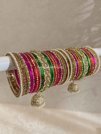 Multicolour Bridal Bangle Set - SOKORA JEWELSMulticolour Bridal Bangle SetBANGLES