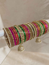 Multicolour Bridal Bangle Set - SOKORA JEWELSMulticolour Bridal Bangle SetBANGLES