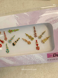Multicolour Long Drop Bindi Pack - SOKORA JEWELSMulticolour Long Drop Bindi Pack