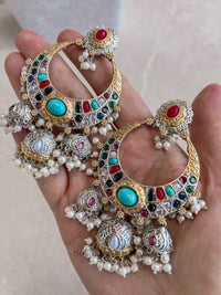Multigem Tribal Earrings - SOKORA JEWELSMultigem Tribal Earrings