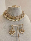 Mumtaz Golden Necklace Set - SOKORA JEWELSMumtaz Golden Necklace Set