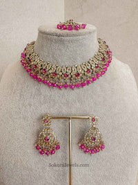 Mumtaz Golden Necklace Set - SOKORA JEWELSMumtaz Golden Necklace Set