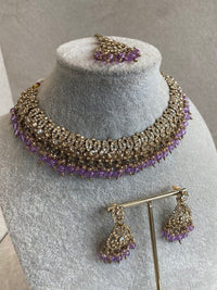 Mumtaz Golden Necklace Set - SOKORA JEWELSMumtaz Golden Necklace Set