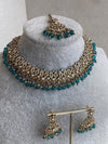 Mumtaz Golden Necklace Set - SOKORA JEWELSMumtaz Golden Necklace Set