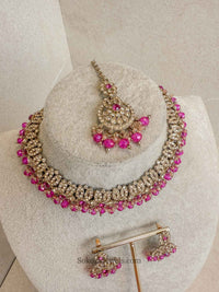Mumtaz Golden Necklace Set - SOKORA JEWELSMumtaz Golden Necklace Set