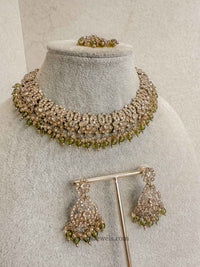 Mumtaz Golden Necklace Set - SOKORA JEWELSMumtaz Golden Necklace Set