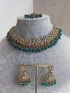 Mumtaz Golden Necklace Set - SOKORA JEWELSMumtaz Golden Necklace Set