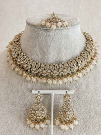 Mumtaz Golden Necklace Sets - SOKORA JEWELSMumtaz Golden Necklace Sets