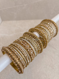 Myah Luxury Bridal Bangle set - Golden - SOKORA JEWELSMyah Luxury Bridal Bangle set - GoldenBANGLES