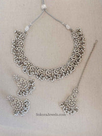 Nabeela Silver Necklace Sets - SOKORA JEWELSNabeela Silver Necklace Sets