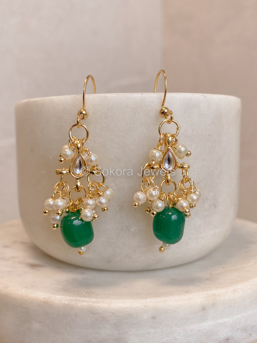 Naila Mini Pearly Drop Earrings - SOKORA JEWELSNaila Mini Pearly Drop Earringsstuds and tops