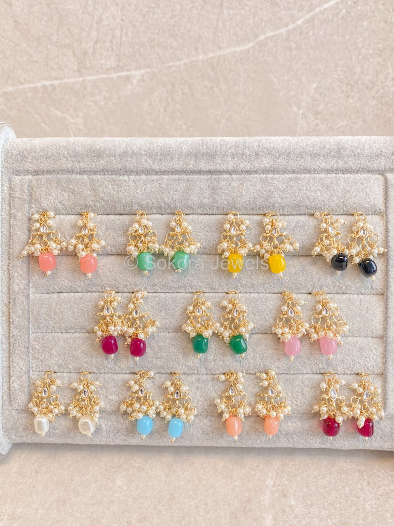 Naila Mini Pearly Drop Earrings - SOKORA JEWELSNaila Mini Pearly Drop Earringsstuds and tops