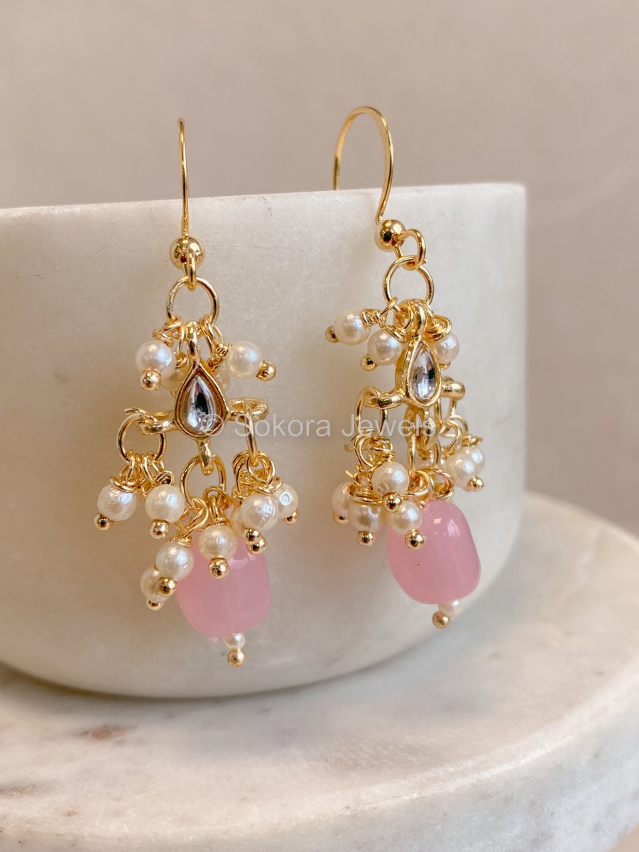 Naila Mini Pearly Drop Earrings - SOKORA JEWELSNaila Mini Pearly Drop Earringsstuds and tops