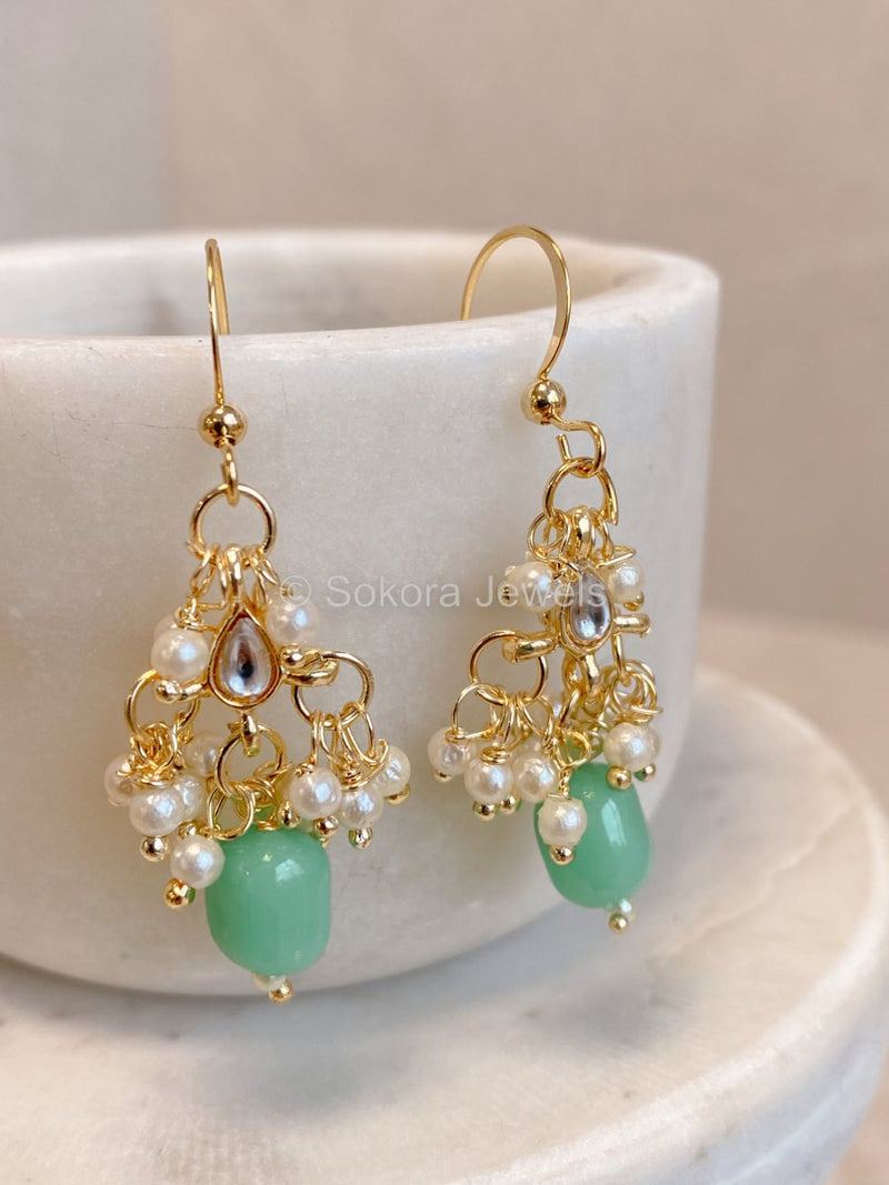 Naila Mini Pearly Drop Earrings - SOKORA JEWELSNaila Mini Pearly Drop Earringsstuds and tops