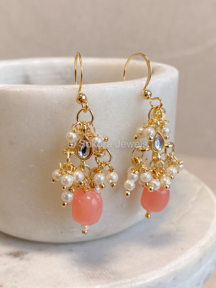 Naila Mini Pearly Drop Earrings - SOKORA JEWELSNaila Mini Pearly Drop Earringsstuds and tops