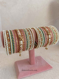 Nanditha Multishade Bangle stack - SOKORA JEWELSNanditha Multishade Bangle stackBANGLES