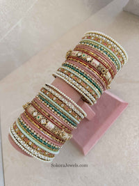 Nanditha Multishade Bangle stack - SOKORA JEWELSNanditha Multishade Bangle stackBANGLES