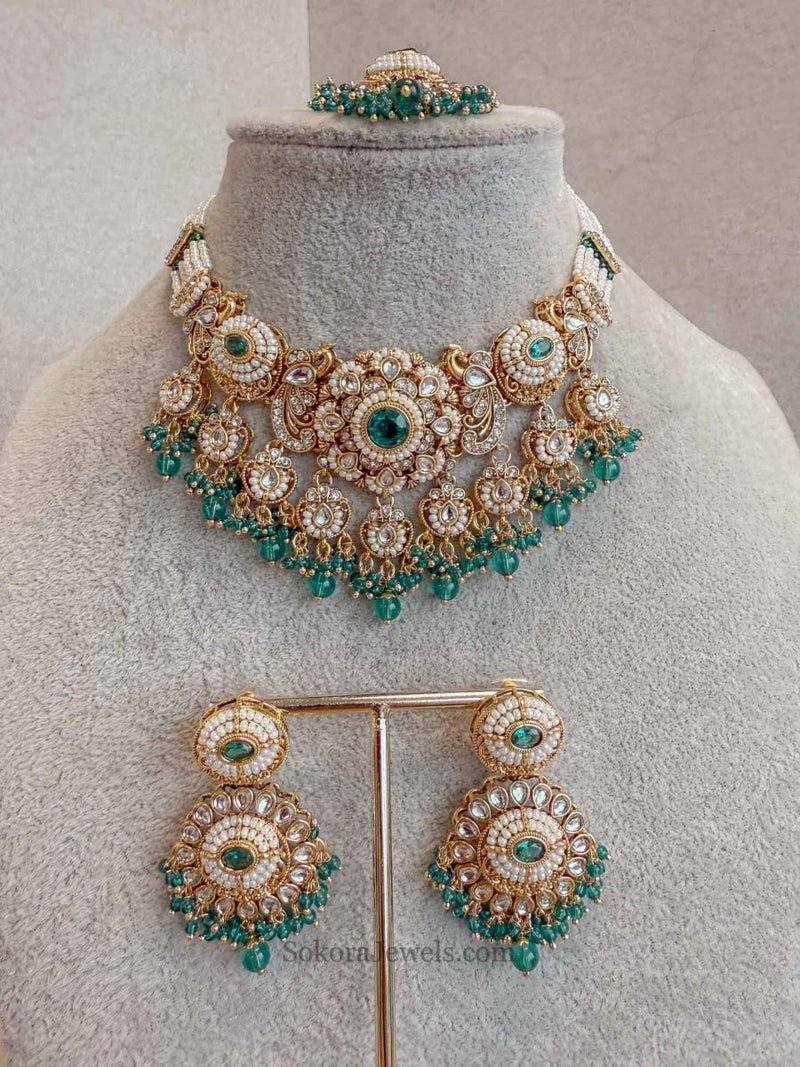 Narinder Faux Kundan Choker Sets - SOKORA JEWELSNarinder Faux Kundan Choker Sets