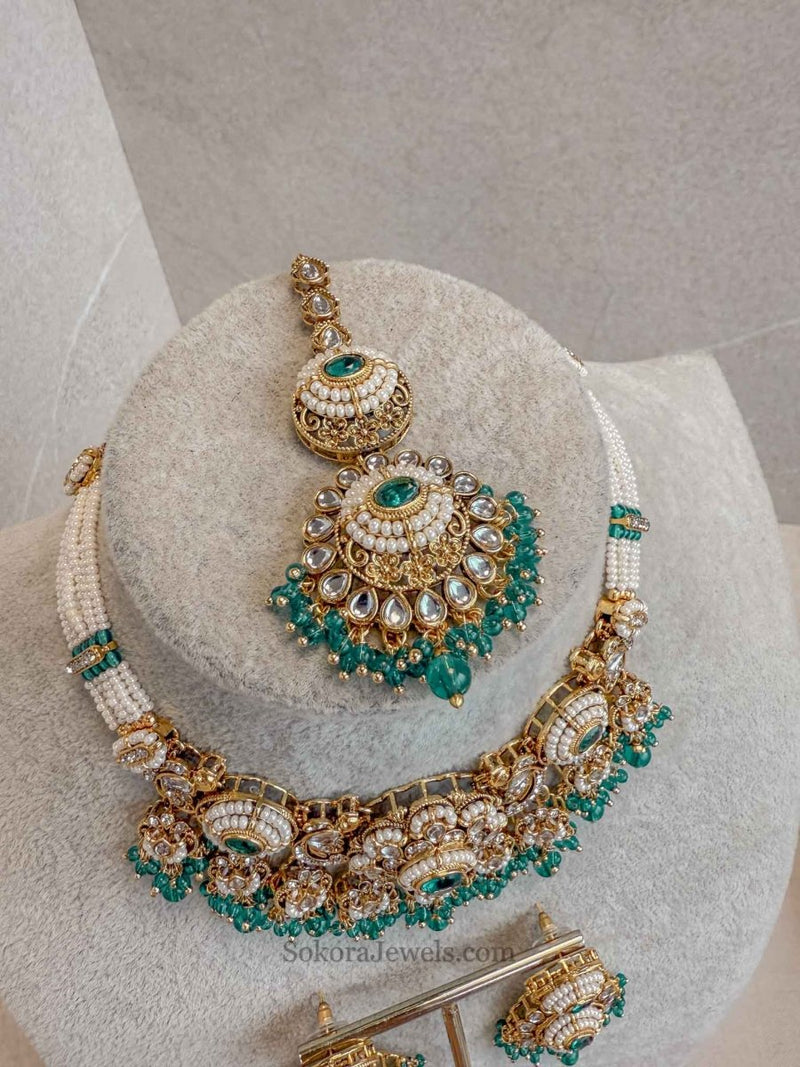 Narinder Faux Kundan Choker Sets - SOKORA JEWELSNarinder Faux Kundan Choker Sets