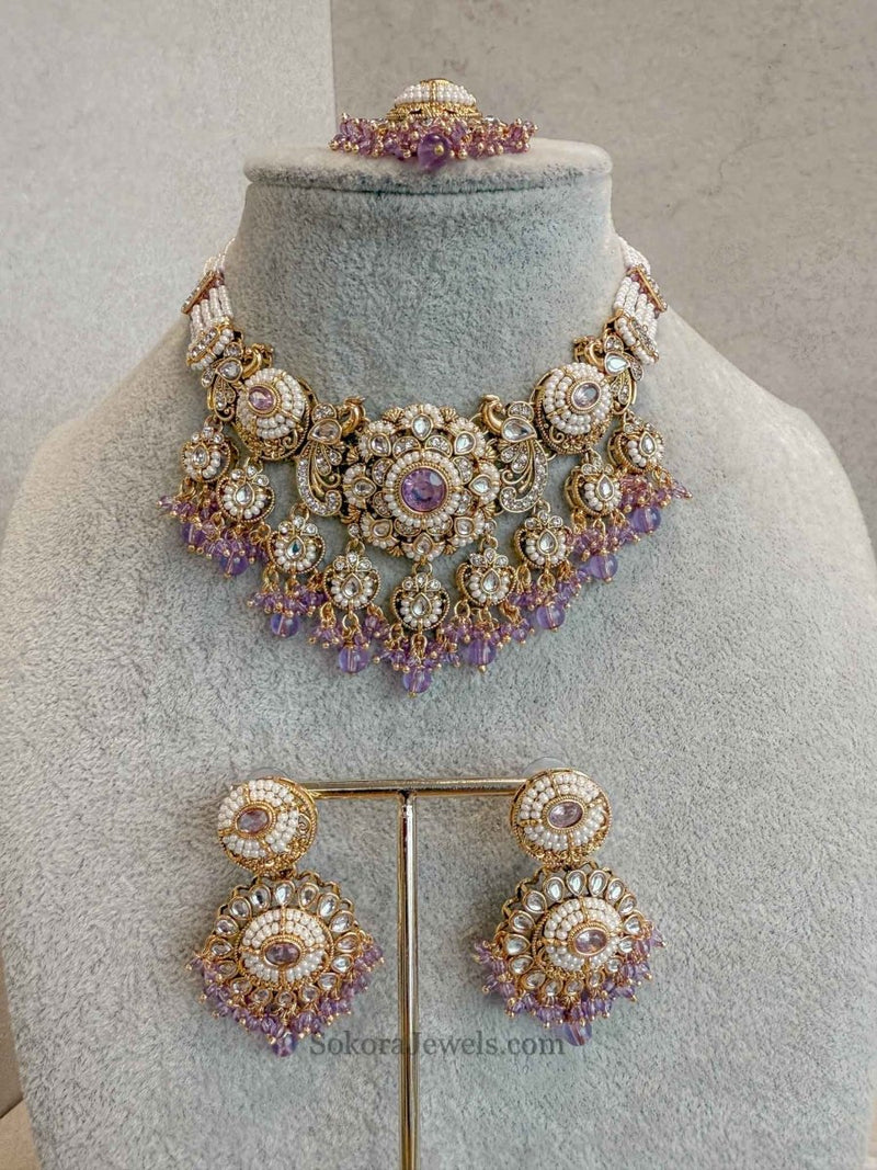 Narinder Faux Kundan Choker Sets - SOKORA JEWELSNarinder Faux Kundan Choker Sets