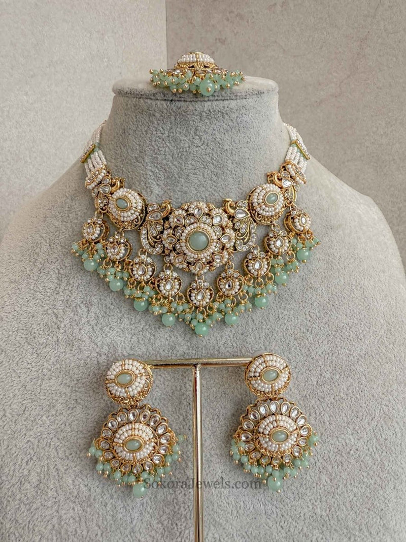 Narinder Faux Kundan Choker Sets - SOKORA JEWELSNarinder Faux Kundan Choker Sets