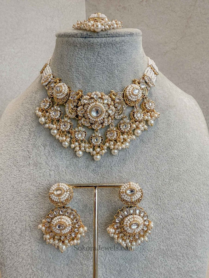 Narinder Faux Kundan Choker Sets - SOKORA JEWELSNarinder Faux Kundan Choker Sets