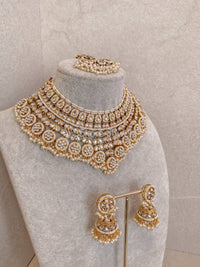 Navneet Faux Kundan Set - White - SOKORA JEWELSNavneet Faux Kundan Set - WhiteNECKLACE SETS