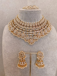 Navneet Faux Kundan Set - White - SOKORA JEWELSNavneet Faux Kundan Set - WhiteNECKLACE SETS