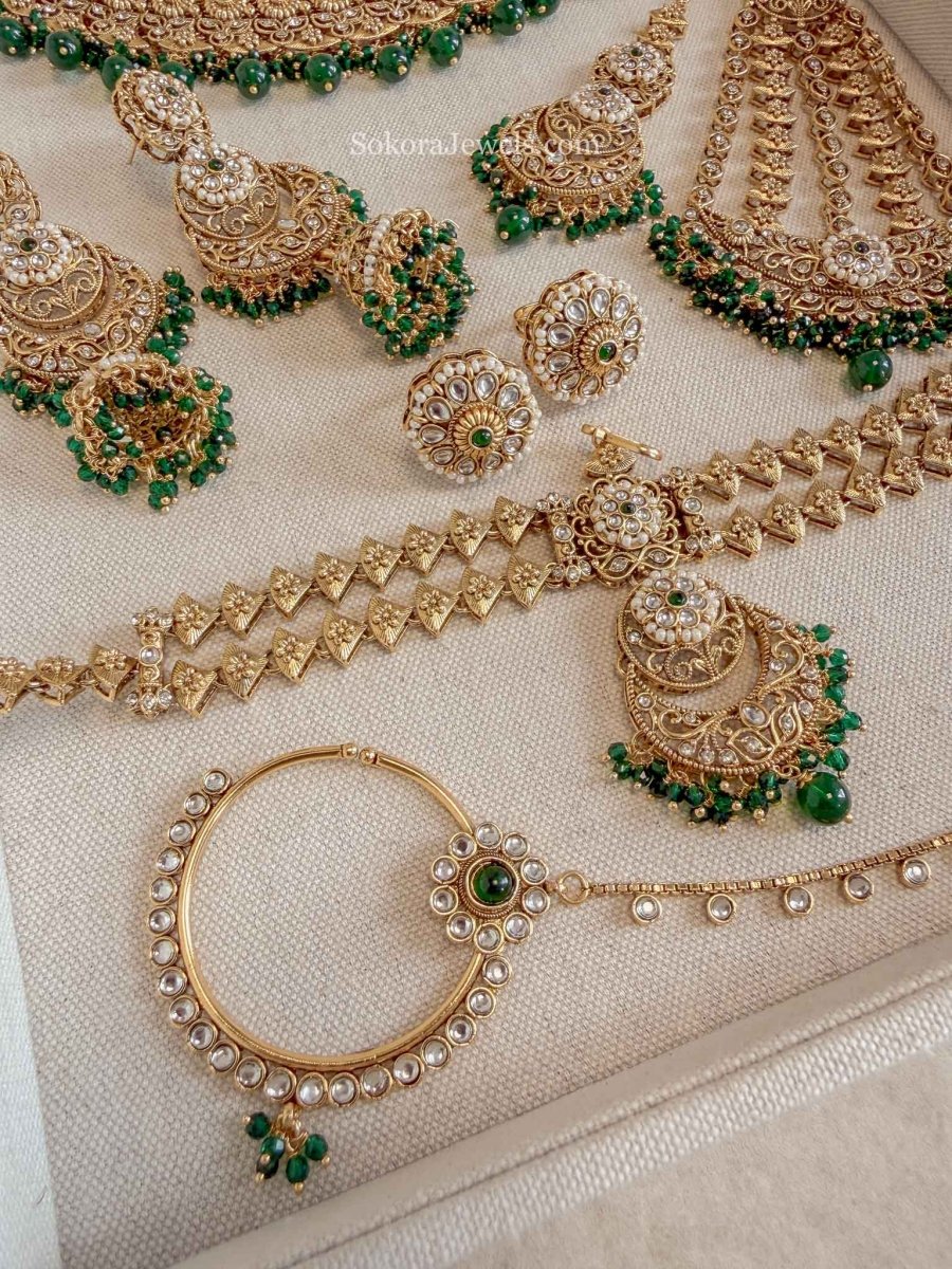 Navneet Kundan Bridal set - SOKORA JEWELSNavneet Kundan Bridal set