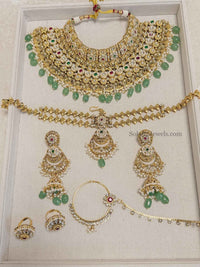 Navneet Kundan Bridal set - SOKORA JEWELSNavneet Kundan Bridal set