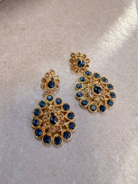 Navy Crystal Earrings - SOKORA JEWELSNavy Crystal Earrings