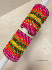 Neon Mendhi Bangle set - SOKORA JEWELSNeon Mendhi Bangle setBANGLES