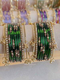 New! Glass Kashmiri Bangle set - SOKORA JEWELSNew! Glass Kashmiri Bangle setBANGLES