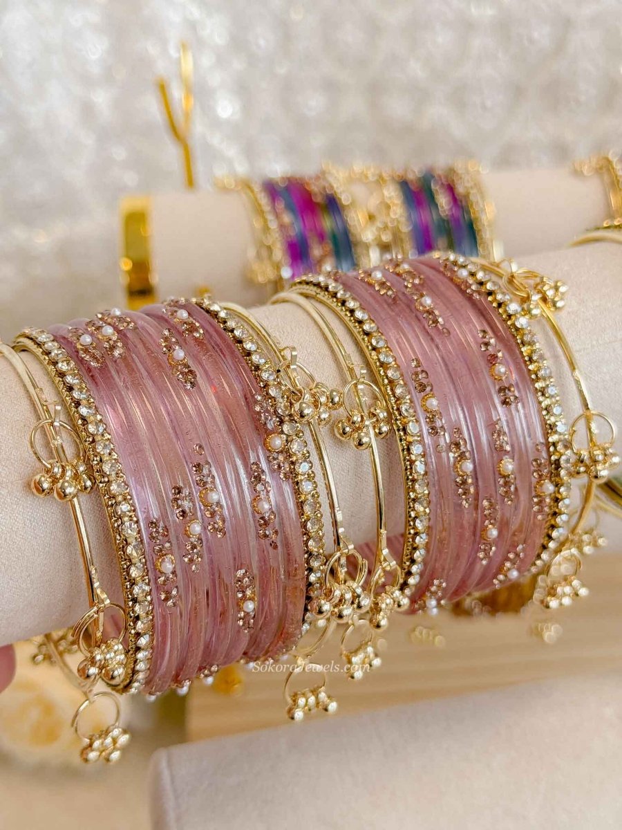 New! Glass Kashmiri Bangle set - SOKORA JEWELSNew! Glass Kashmiri Bangle setBANGLES