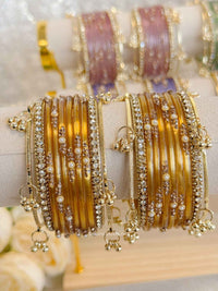 New! Glass Kashmiri Bangle set - SOKORA JEWELSNew! Glass Kashmiri Bangle setBANGLES