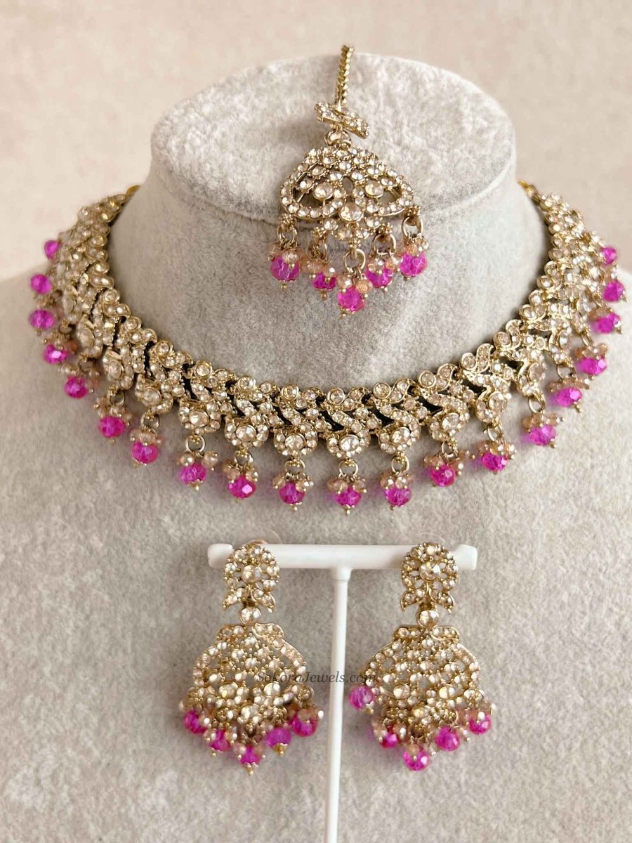 New! Mehak Golden Necklace sets - 13 Colour Option - SOKORA JEWELSNew! Mehak Golden Necklace sets - 13 Colour Option