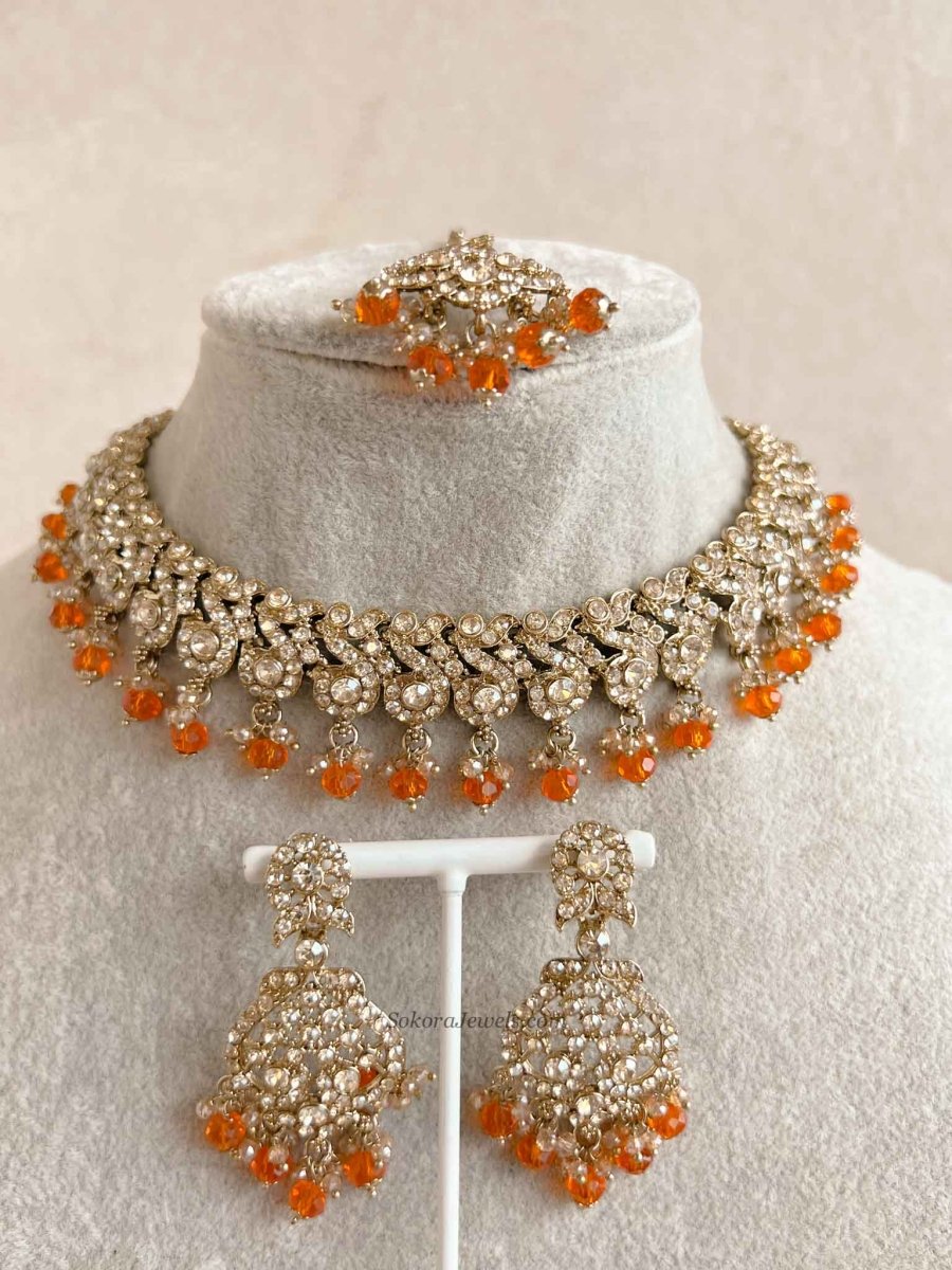 New! Mehak Golden Necklace sets - 13 Colour Option - SOKORA JEWELSNew! Mehak Golden Necklace sets - 13 Colour Option