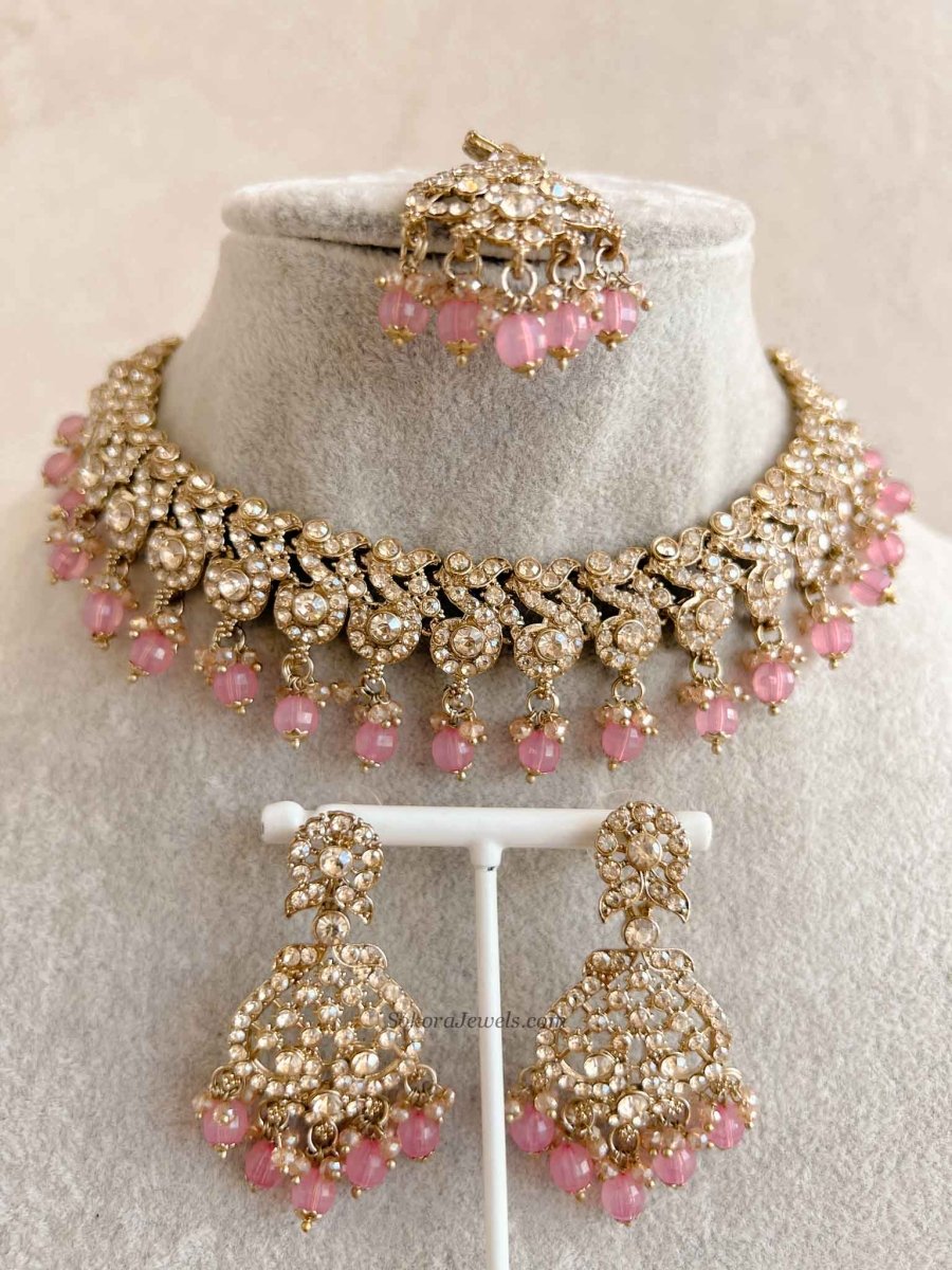 New! Mehak Golden Necklace sets - 13 Colour Option - SOKORA JEWELSNew! Mehak Golden Necklace sets - 13 Colour Option