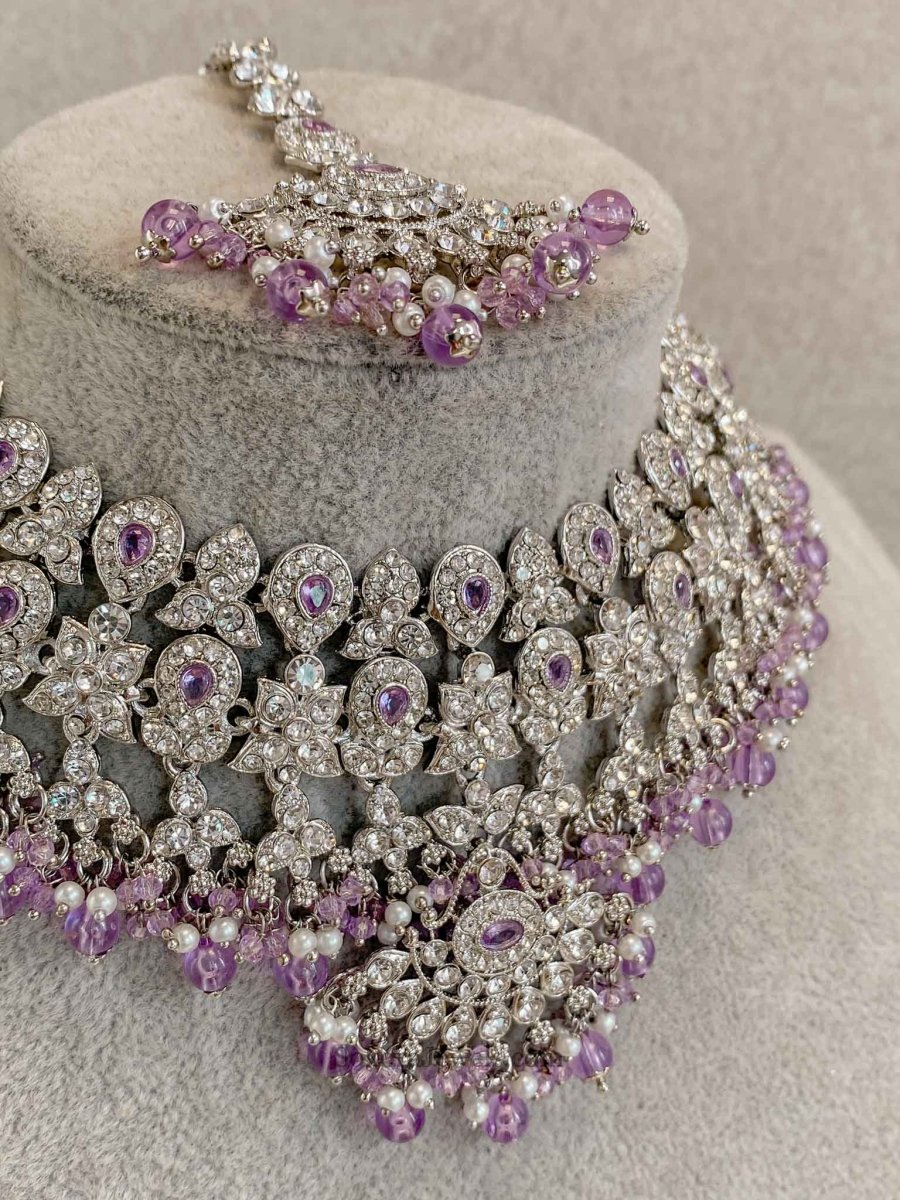 New Silver Necklace Set - 7 Colour Options - SOKORA JEWELSNew Silver Necklace Set - 7 Colour Optionsnecklace sets