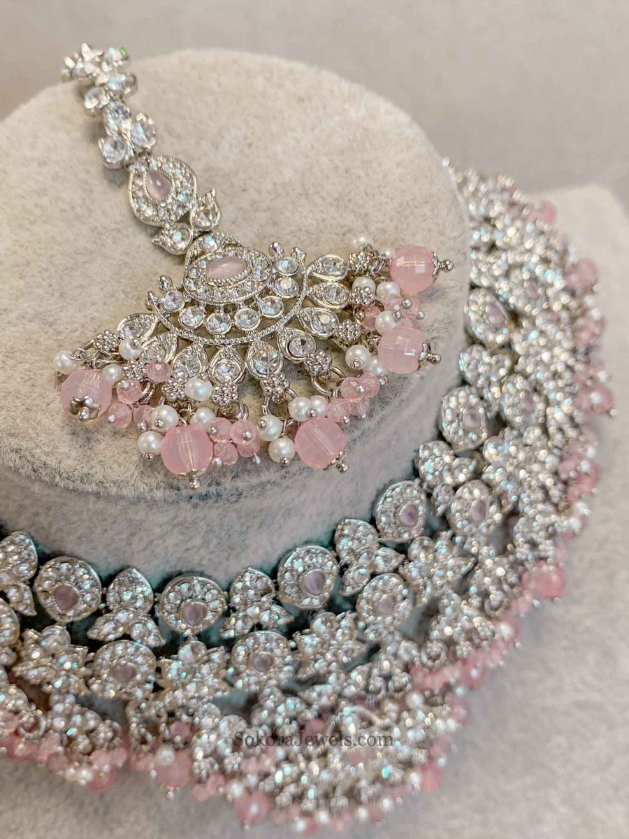 New Silver Necklace Set - 7 Colour Options - SOKORA JEWELSNew Silver Necklace Set - 7 Colour Optionsnecklace sets