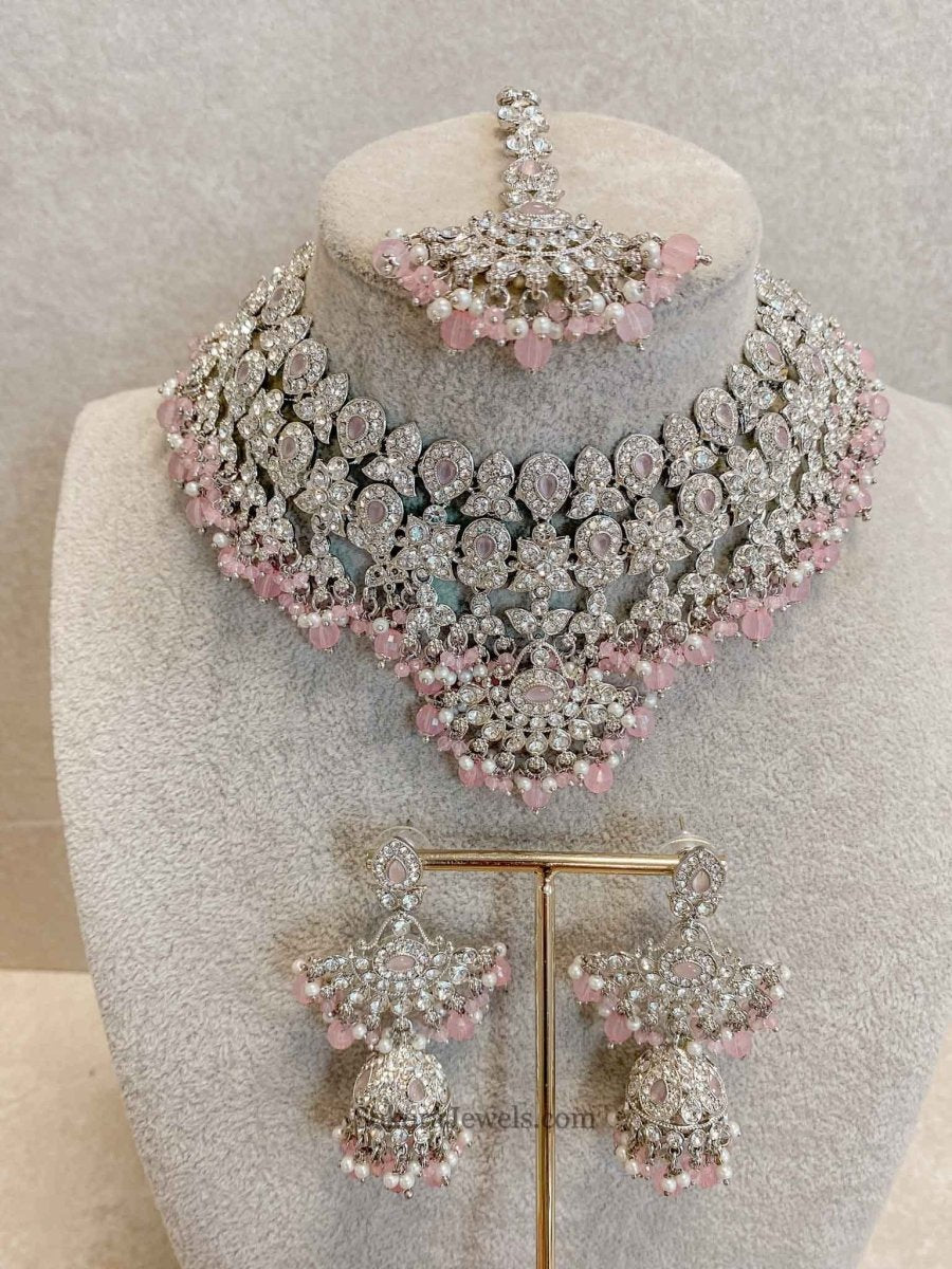 New Silver Necklace Set - 7 Colour Options - SOKORA JEWELSNew Silver Necklace Set - 7 Colour Optionsnecklace sets