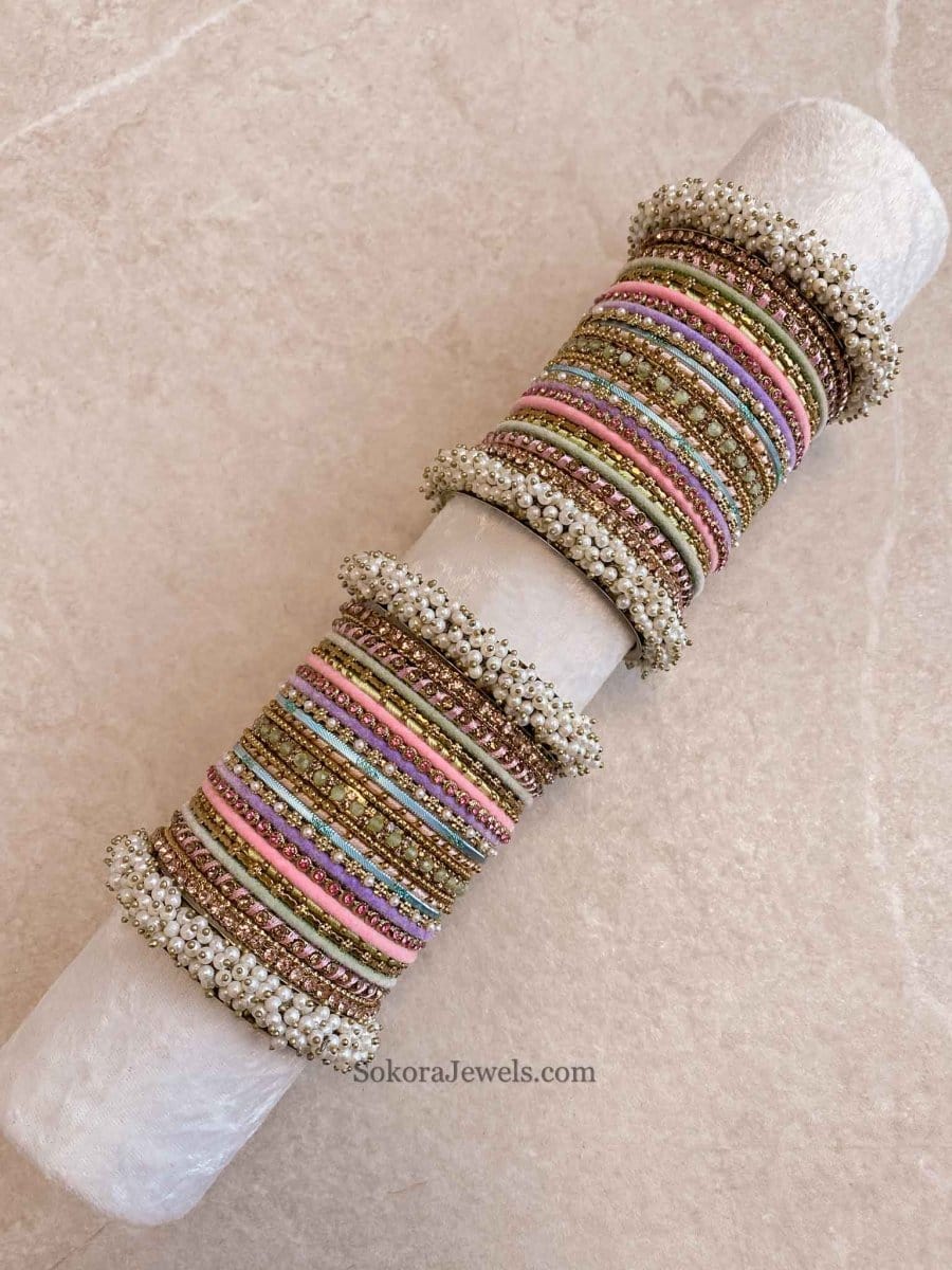 NEW! Thanjina Pastels Bangle stack - SOKORA JEWELSNEW! Thanjina Pastels Bangle stackBANGLES