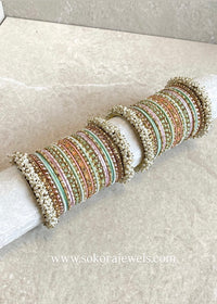NEW! Thanjina Soft Pastels Bangle stack - SOKORA JEWELSNEW! Thanjina Soft Pastels Bangle stackBANGLES