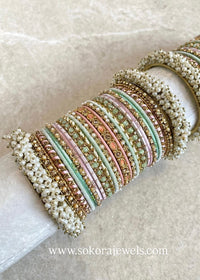 NEW! Thanjina Soft Pastels Bangle stack - SOKORA JEWELSNEW! Thanjina Soft Pastels Bangle stackBANGLES