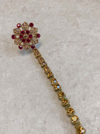 Antique Gold Hand Harness -  Maroon