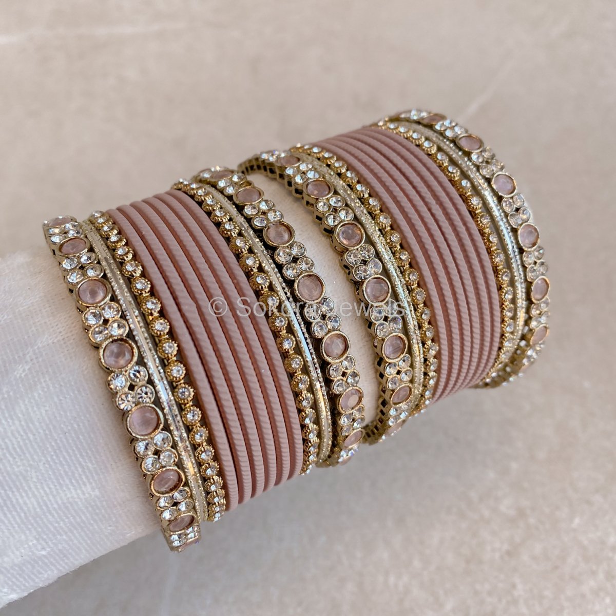 Nida Mini Bangle Set - Taupe - SOKORA JEWELSNida Mini Bangle Set - TaupeBANGLES