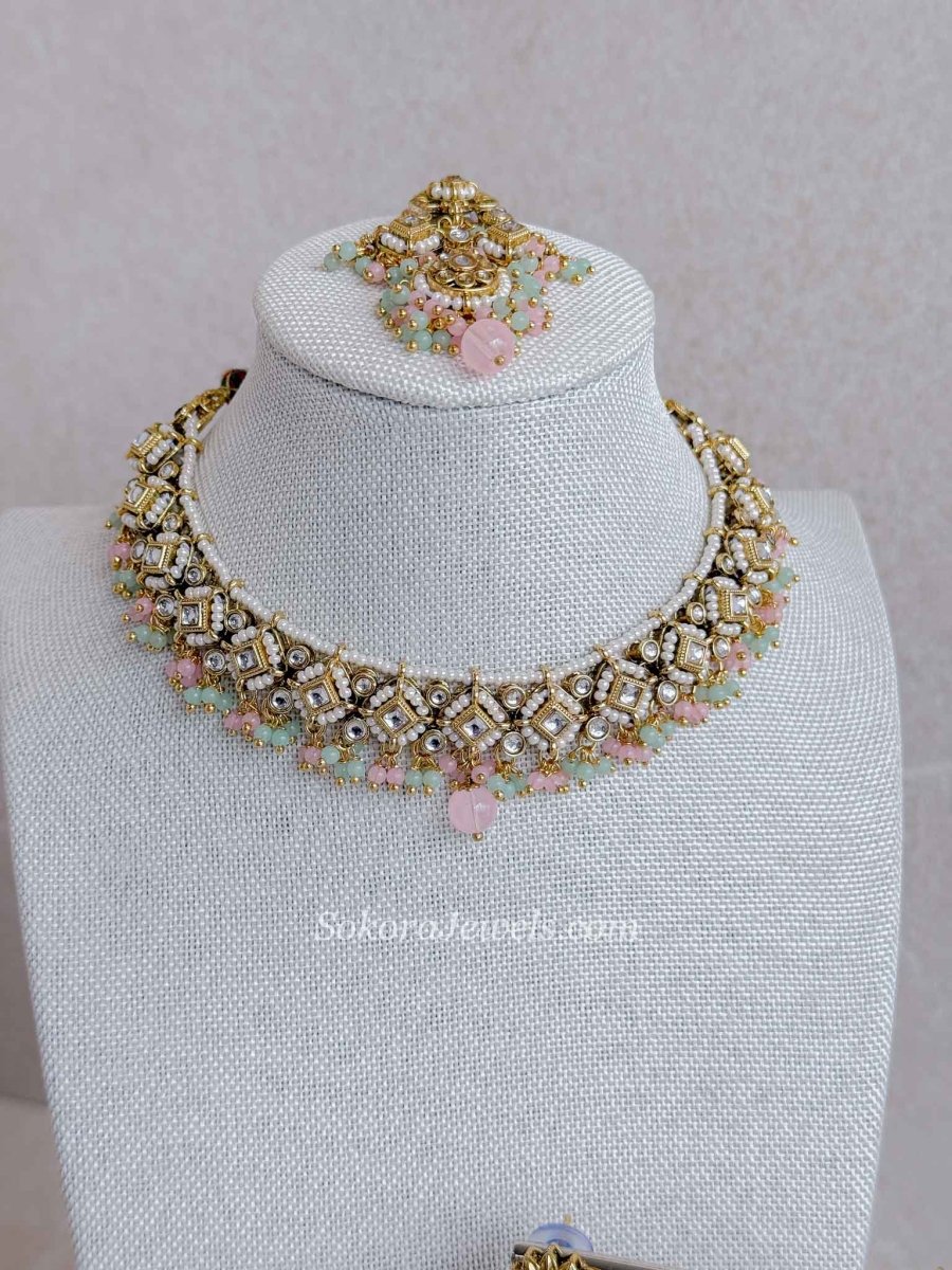 Nila Faux Kundan sets - Pastel - SOKORA JEWELSNila Faux Kundan sets - PastelNECKLACE SETS