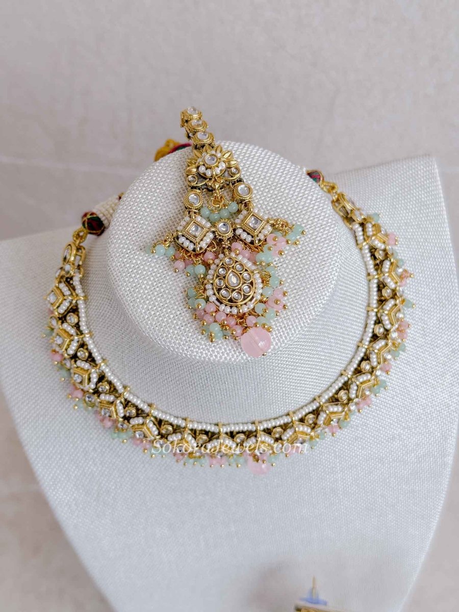 Nila Faux Kundan sets - Pastel - SOKORA JEWELSNila Faux Kundan sets - PastelNECKLACE SETS
